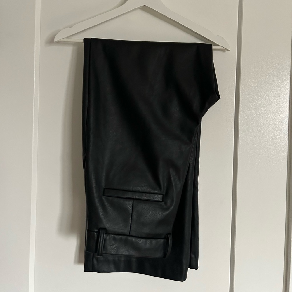 H&M Black Women's Faux Leather Pant